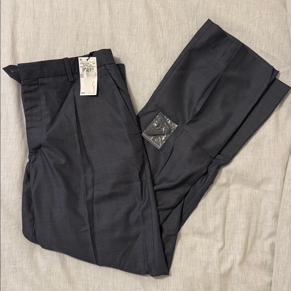 Perry Ellis Dark Gray Men's Dress Pants